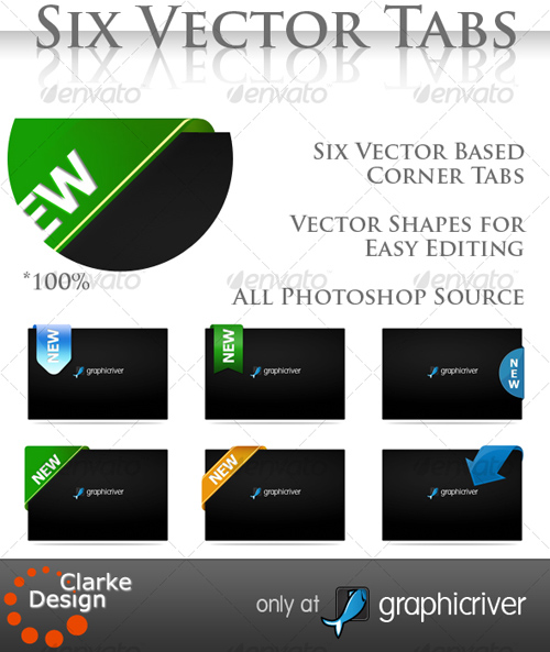 Vector corner tabs - GraphicRiver