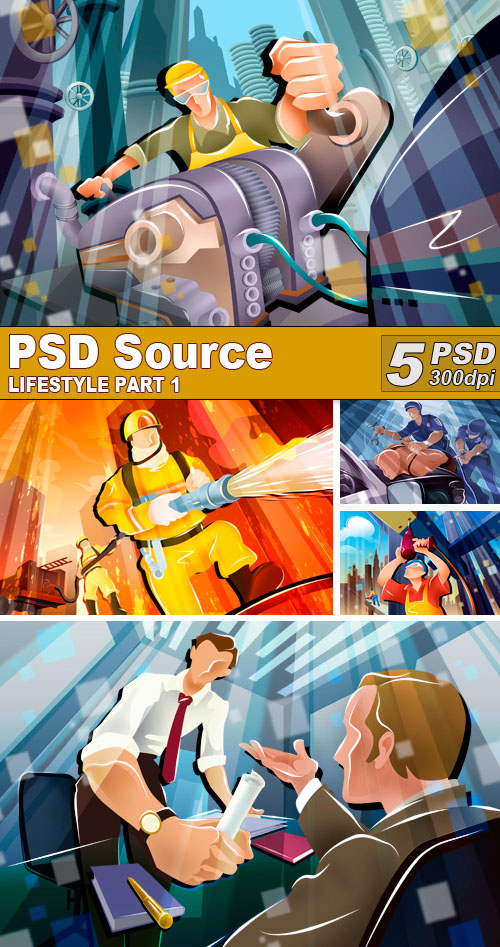 PSD Illustrations - Lifestyle 1
