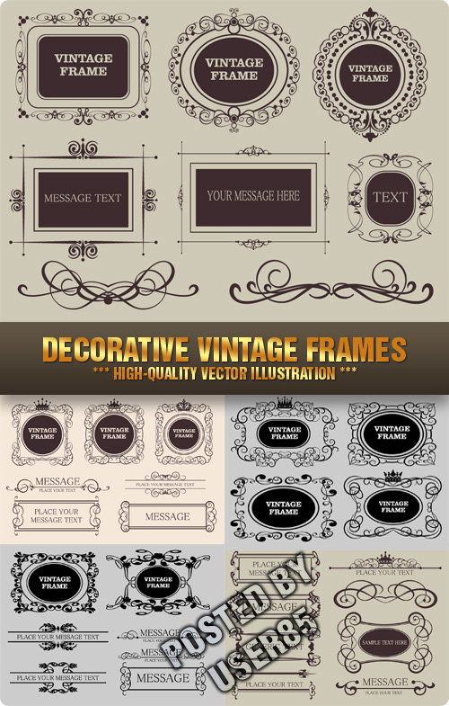Decorative Vintage Frames 5xEPS