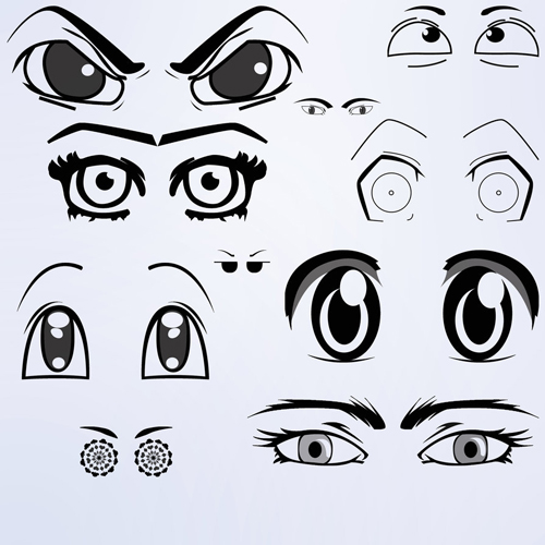 Anime Eyes Photoshop Brushes set 1