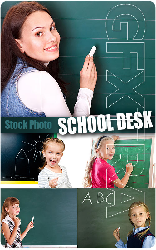 School desk - UHQ Stock Photo