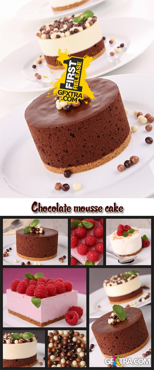 Stock Photo: Chocolate mousse cake