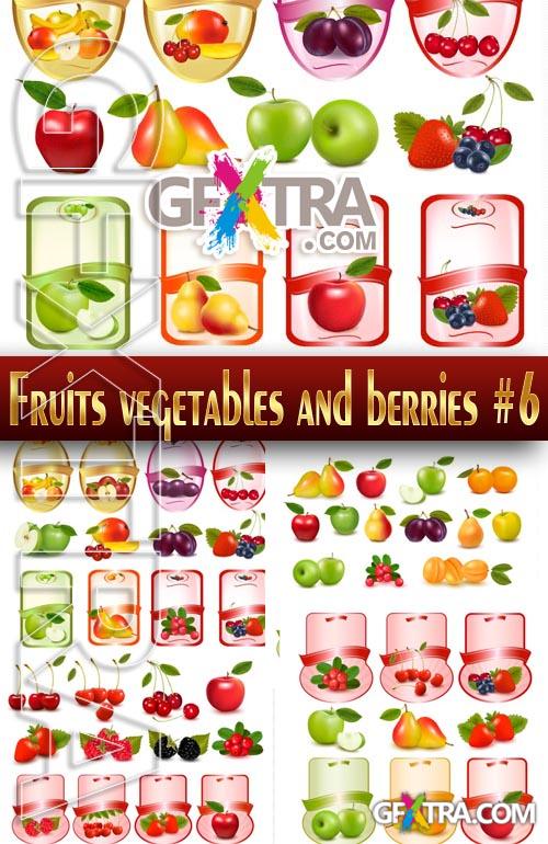 Fruits, vegetables and berries #6 - Stock Vector