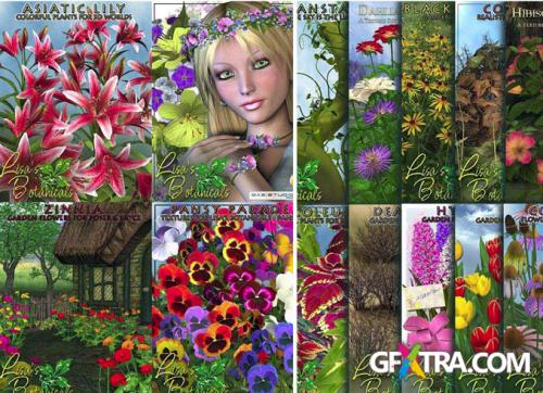 Lisa\'s Botanicals - Full Collection of Plants for Daz3D