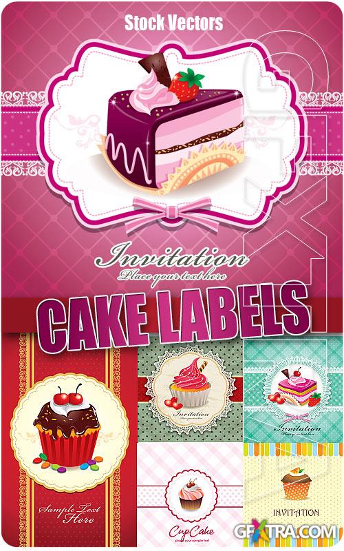 Cake labels - Stock Vectors