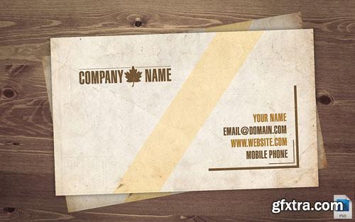 Old Business Card PSD Template
