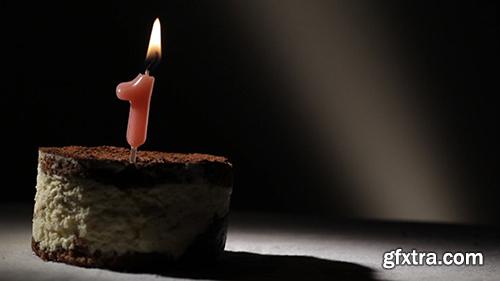 Videohive Candle One In Tiramisu Cake