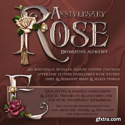 JaguarWoman\'s Anniversary Rose Decorative Alphabet