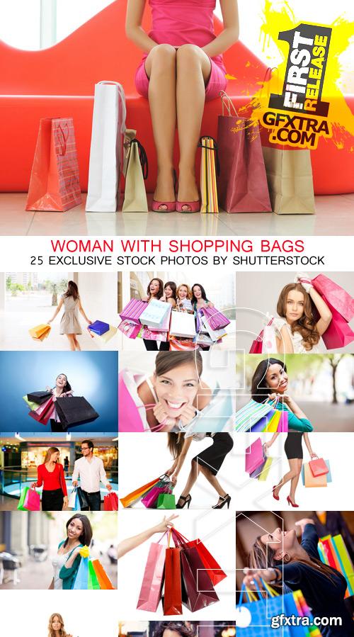 Woman with Shopping Bags 25xJPG