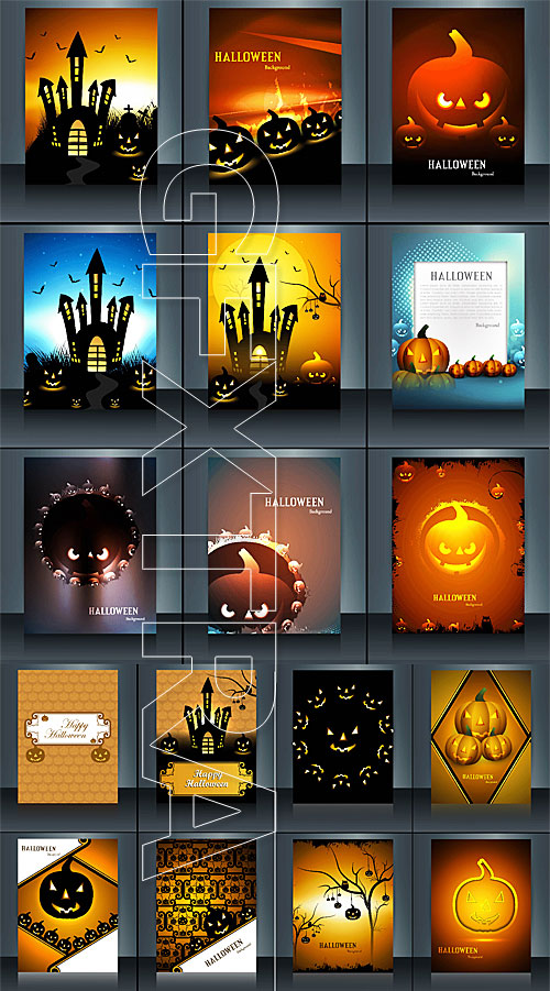 Halloween cards and flyers templates