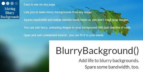 CodeCanyon - Moving Blurry Background for JavaScript and jQuery - RIP