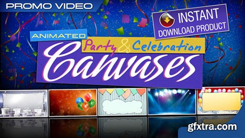 Animated Party and Celebration Canvases