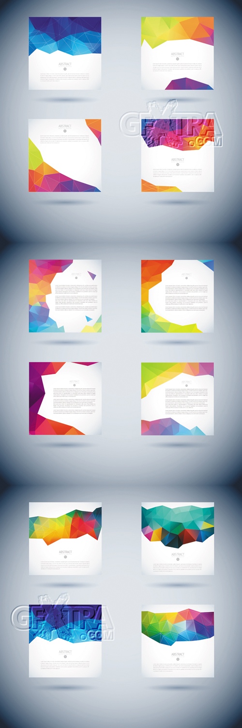 Abstract Color Geometric Backgrounds Vector