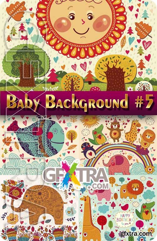 Baby backgrounds #5 - Stock Vector