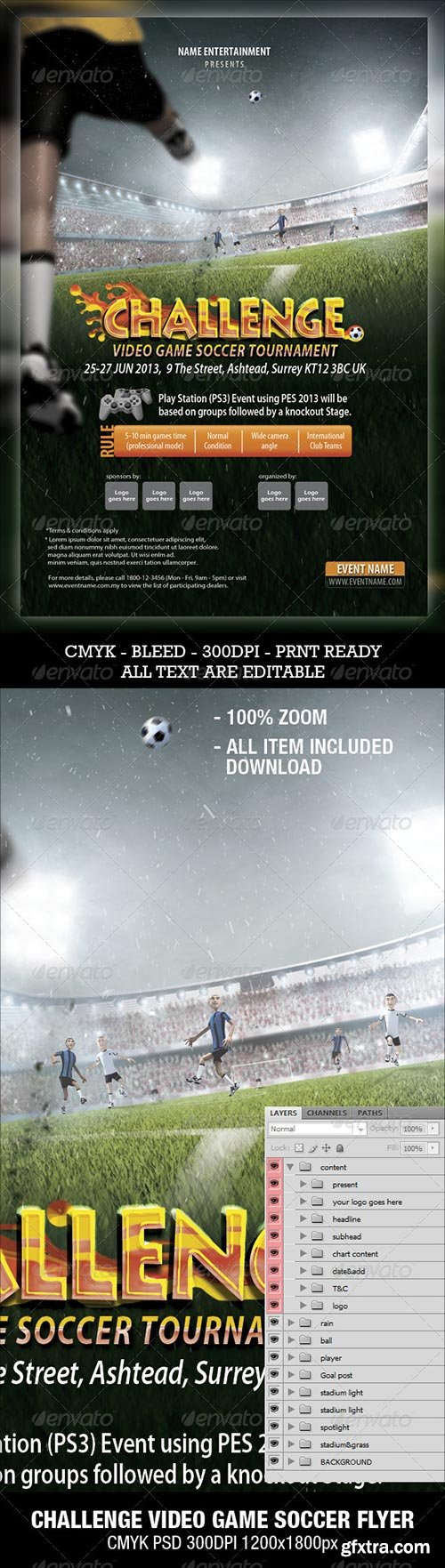 GraphicRiver - Soccer Video Game Flyer