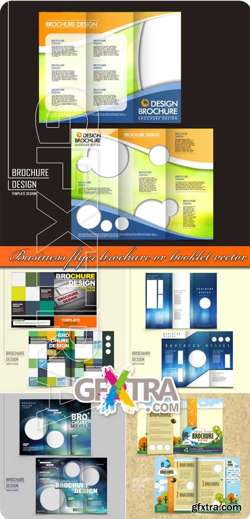 Business flyer brochure vector - Business Flyers Tri fold brochures or booklet creative vector
