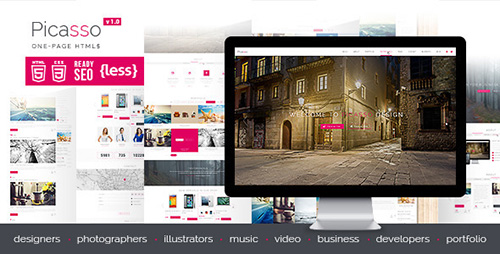 ThemeForest - Picasso - One Page HTML5 Template - RIP