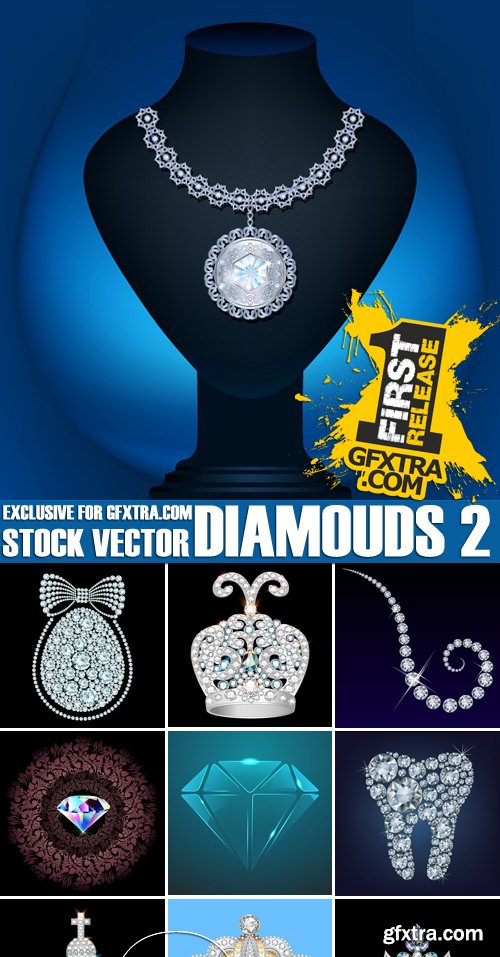 Stock Vectors - Diamonds 2, 25xEPS