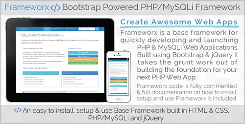 CodeCanyon - Frameworx - Bootstrap Powered PHP MySQLi Framework