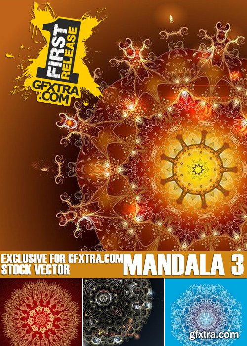 Stock Vectors - Mandala 3, 25xEPS