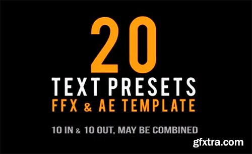 Text Animated Presets - After Effects Template
