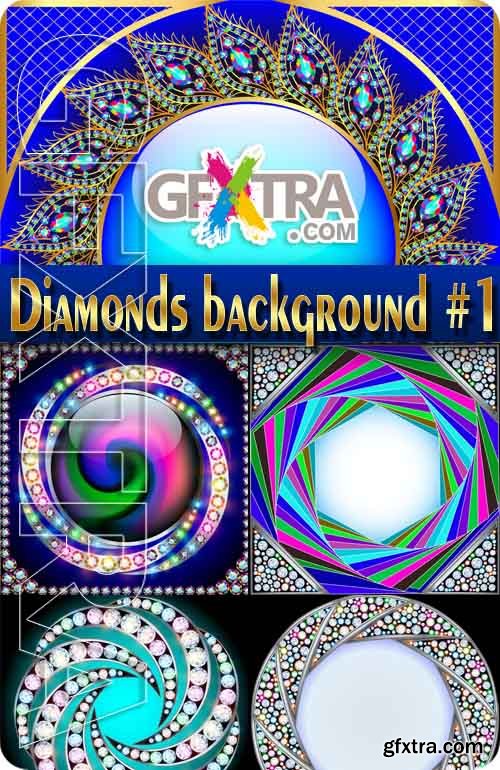 Backgrounds of precious stones and diamonds #3 - Stock Vector