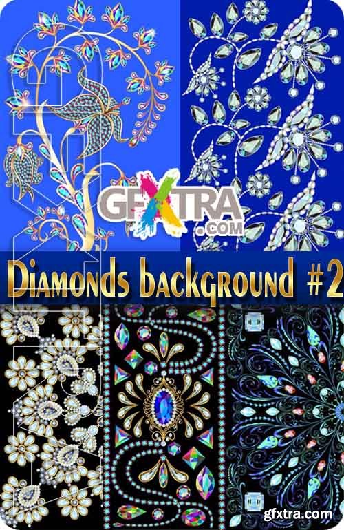 Backgrounds of precious stones and diamonds #2 - Stock Vector