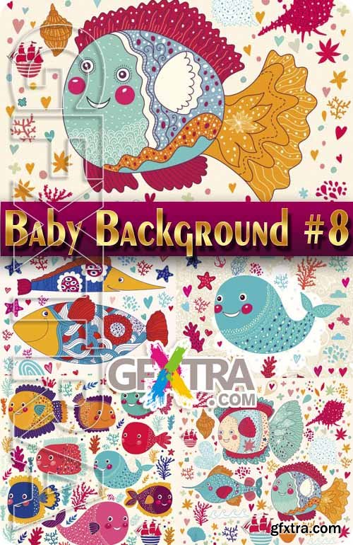 Baby backgrounds #8 - Stock Vector