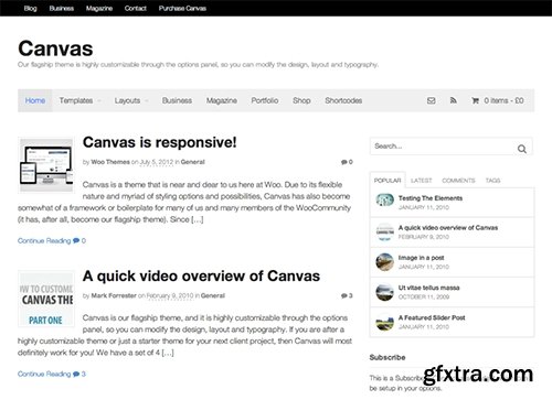 WooThemes - Canvas v5.8.3 - WordPress Template