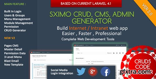 CodeCanyon - Laravel CMS - CRUD Builder - Administrator v2.9