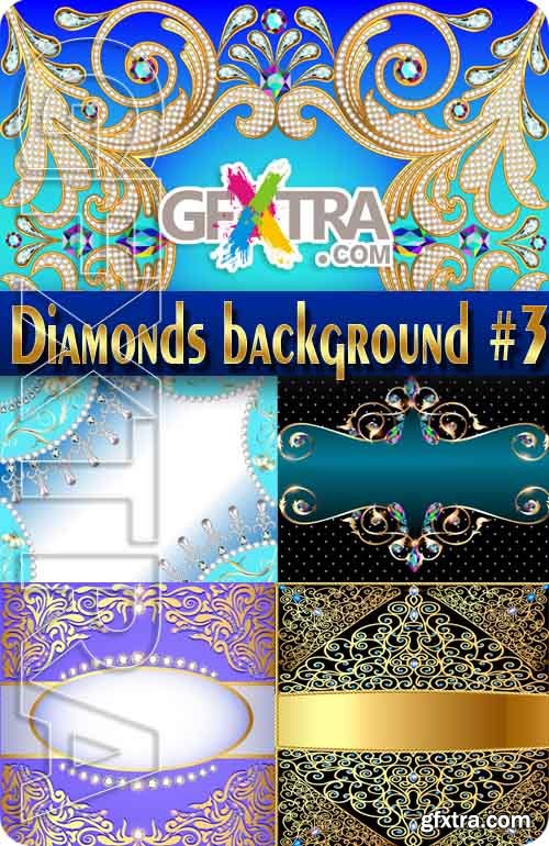 Backgrounds of precious stones and diamonds #3 - Stock Vector