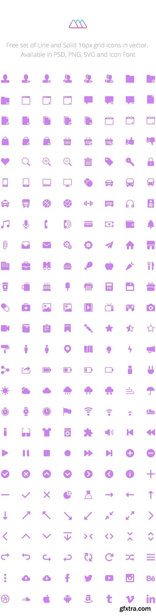 210 Solid Web Icons, PSD, PNG, SVG, Icon Font