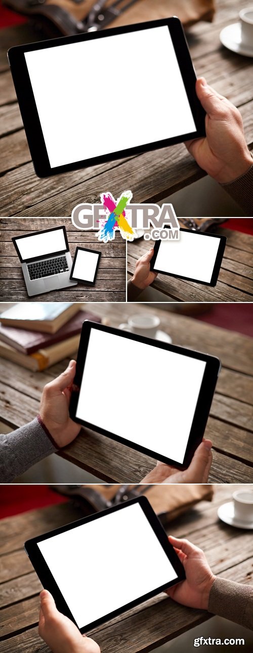 Stock Photo - Modern Tablet PC with Blank Monitor