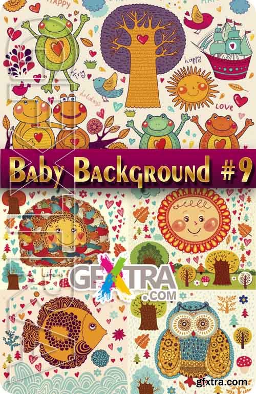 Baby backgrounds #9 - Stock Vector