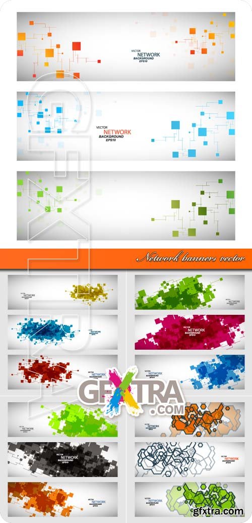 Network banners vector