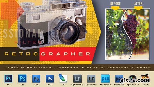 Mister Retro Retrographer Plug-in 1.0.1 for Photoshop, Lightroom, Elements and Aperture (Mac OS X)
