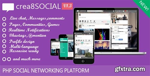CodeCanyon - crea8social v1.3 - PHP Social Networking Platform
