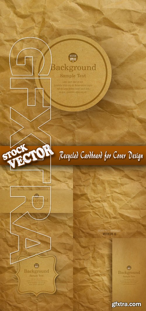 Stock Vector - Recycled Cardboard for Cover Design