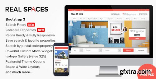 ThemeForest - Real Spaces v1.2.1 - Wordpress Real Estate Theme