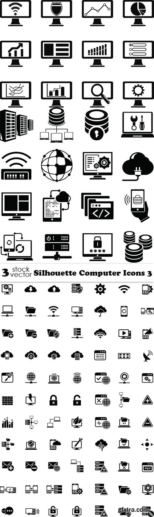 Vectors - Silhouette Computer Icons 3
