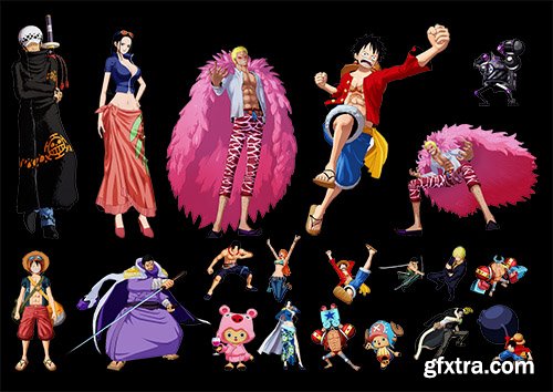 PSD Cliparts - Anime Cartoon Heroes