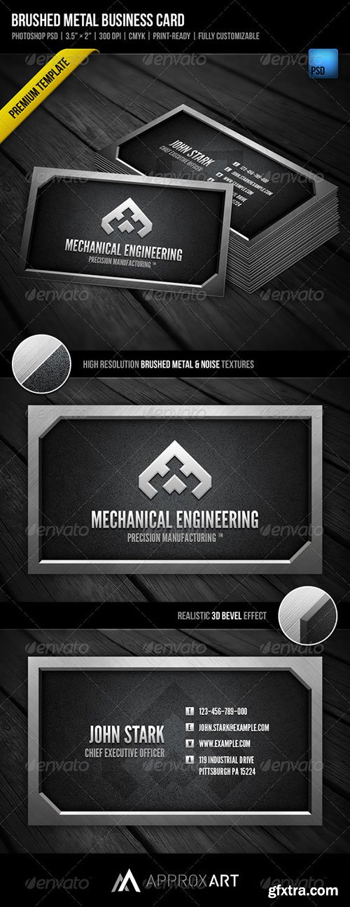 GraphicRiver - Brushed Metal Business Card