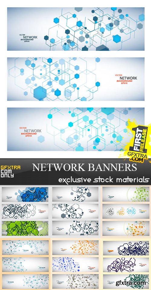 Network Banners 25xEPS