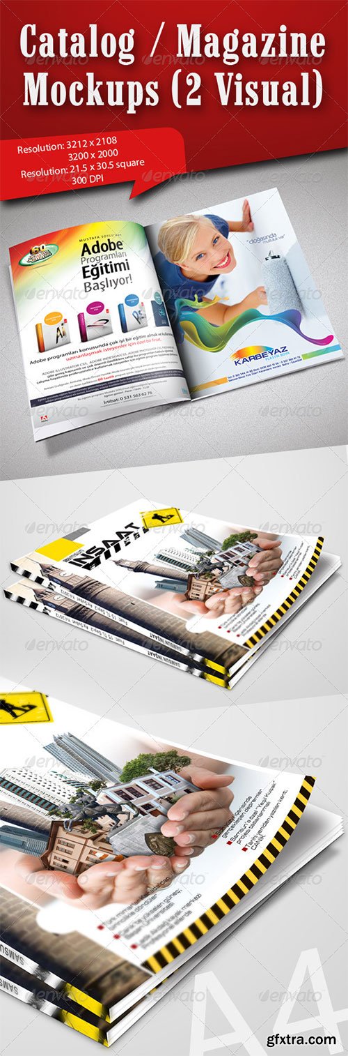 GraphicRiver - Catalog / Magazine Mockups (2 Visual)