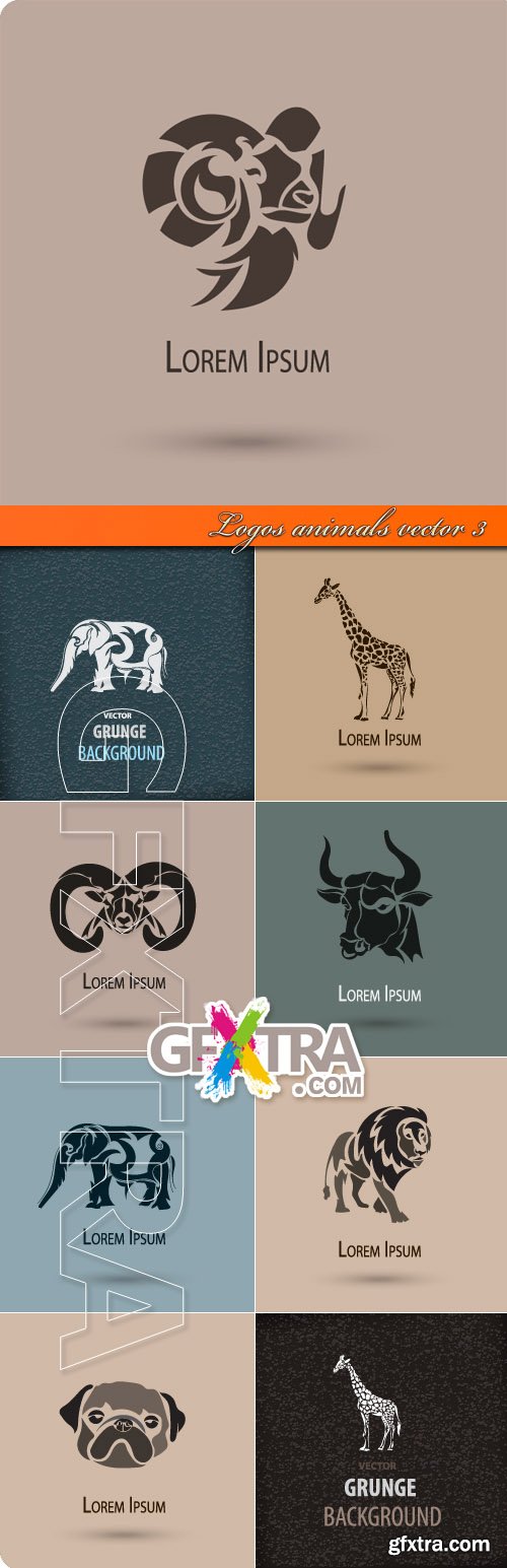 Logos animals vector 3