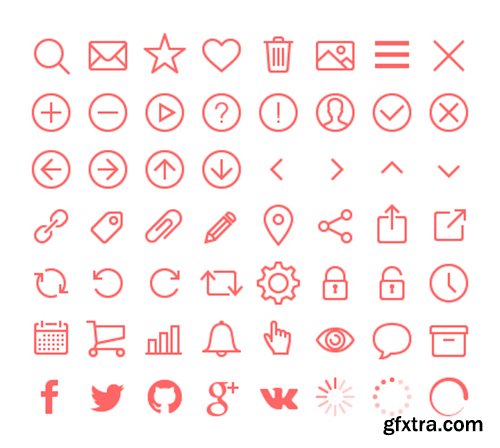AI Vector Web Icons - Regular Style Icons For WebMasters (December 2014)