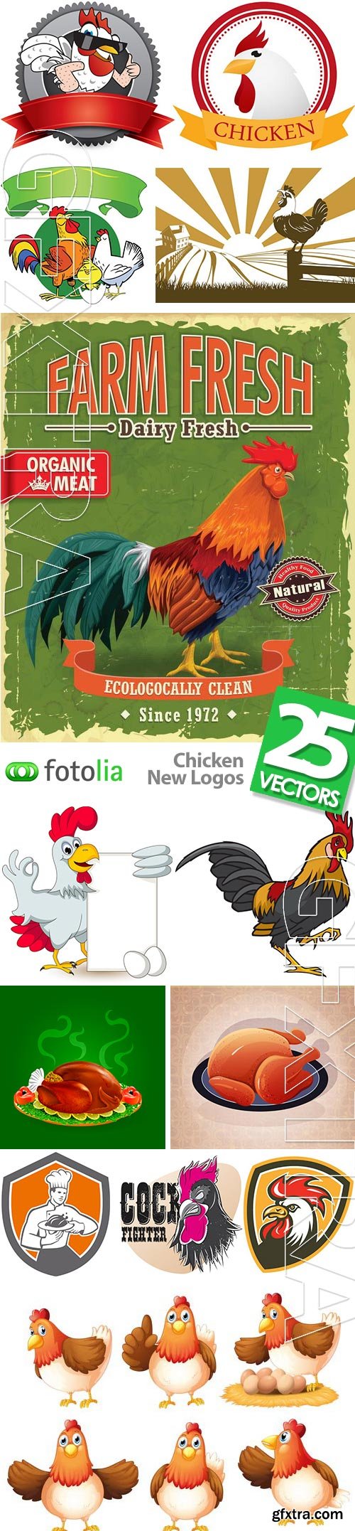 Chicken New Logos 25xEPS