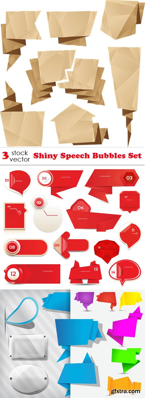 Vectors - Shiny Speech Bubbles Set