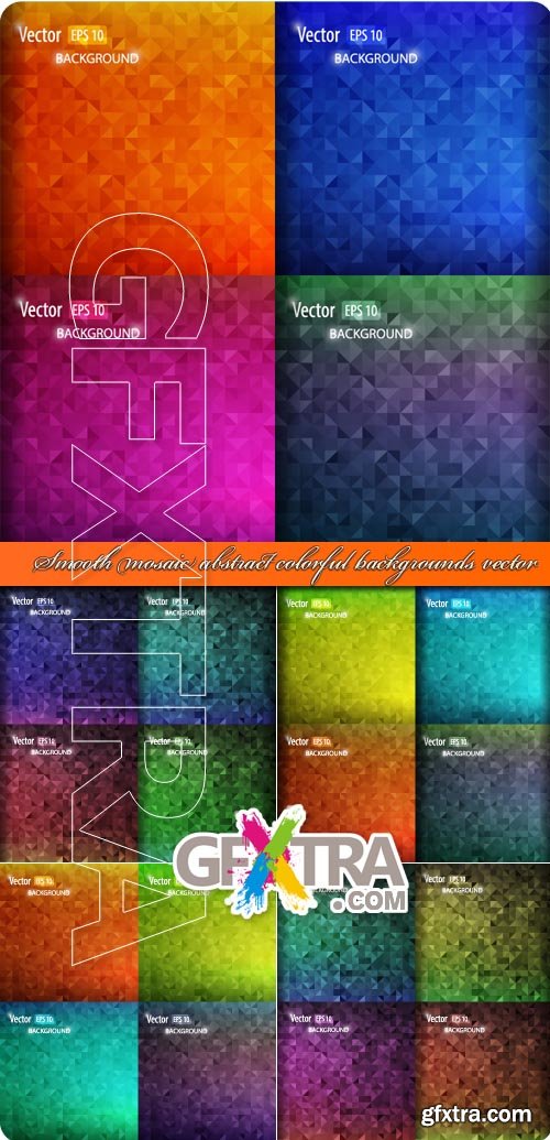Smooth mosaic abstract colorful backgrounds vector