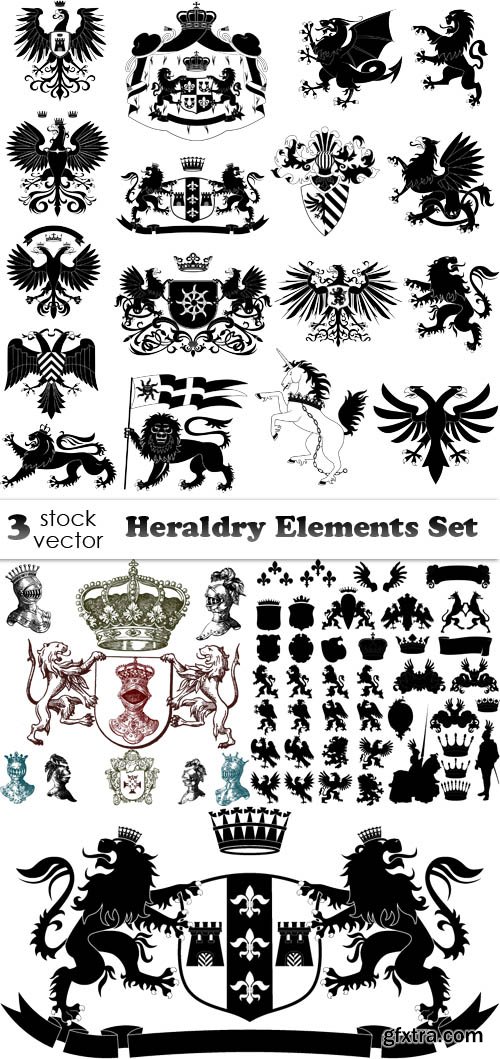 Vectors - Heraldry Elements Set